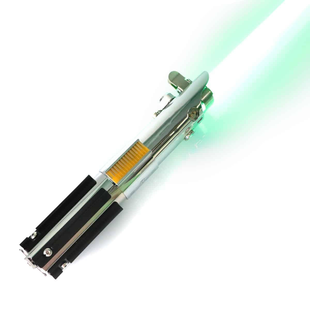 Zias ASW Graflex Neopixel Light with Xenopixel 2.0 Soundboard - Realistic Silver Aluminum Hilt Star Wars Anakin Skywalker Light - Strip LED with 12 Preset Colors and Smooth Swing Sounds
