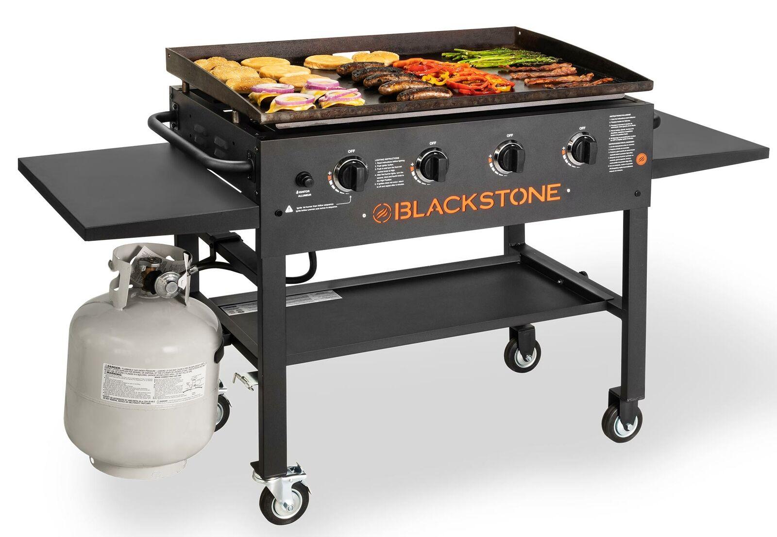 Gas Griddle Grill  Propane 36 In CooStation 4 Burner Backyard NEW