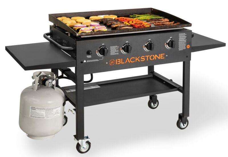 Gas Griddle Grill  Propane 36 In CooStation 4 Burner Backyard NEW