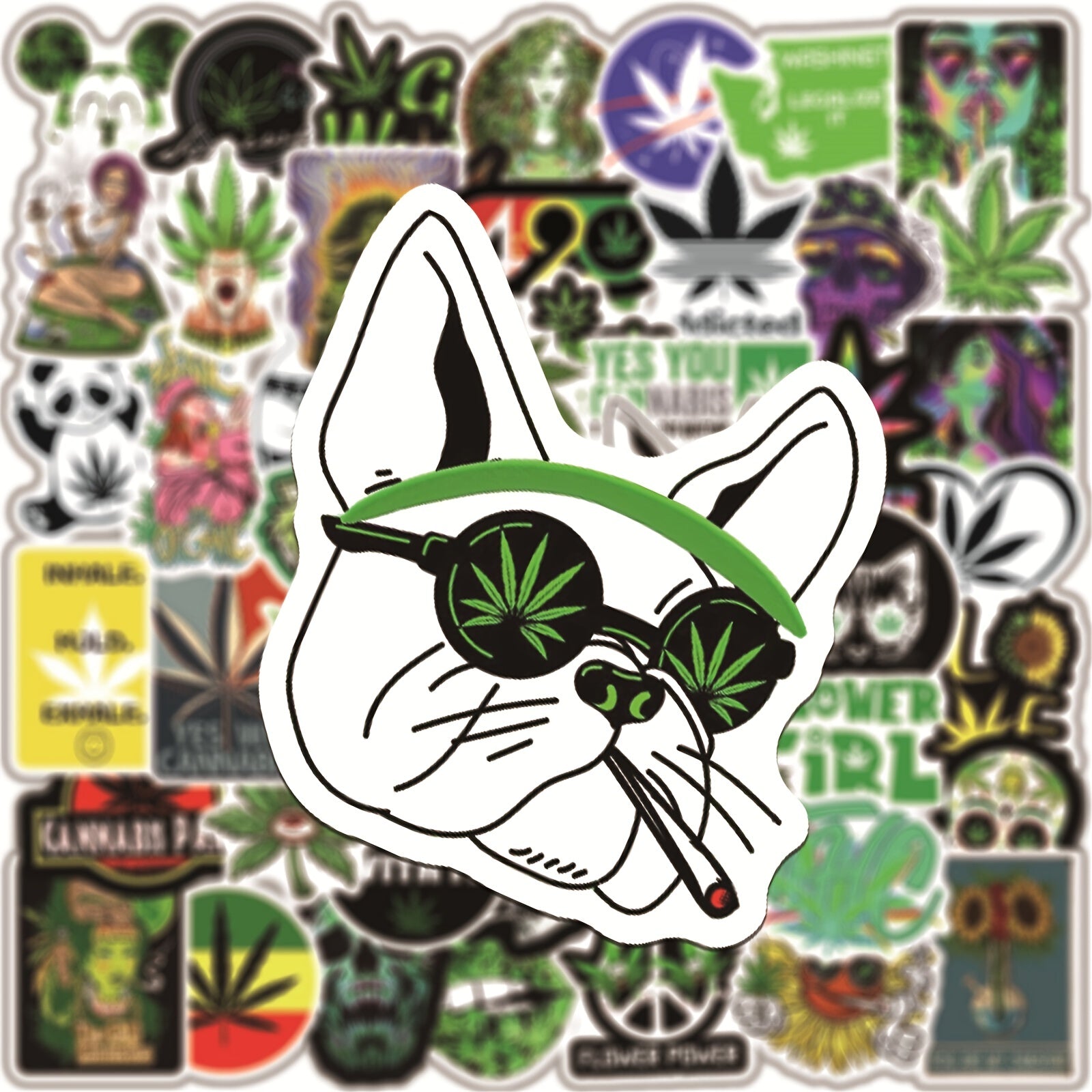 100pcs Leaves Stickers For Water Bottles, Vinyl Waterproof Stickers For Laptop, Skateboard, Computer,  Bike Stickers For Teens Kids Girls Adults