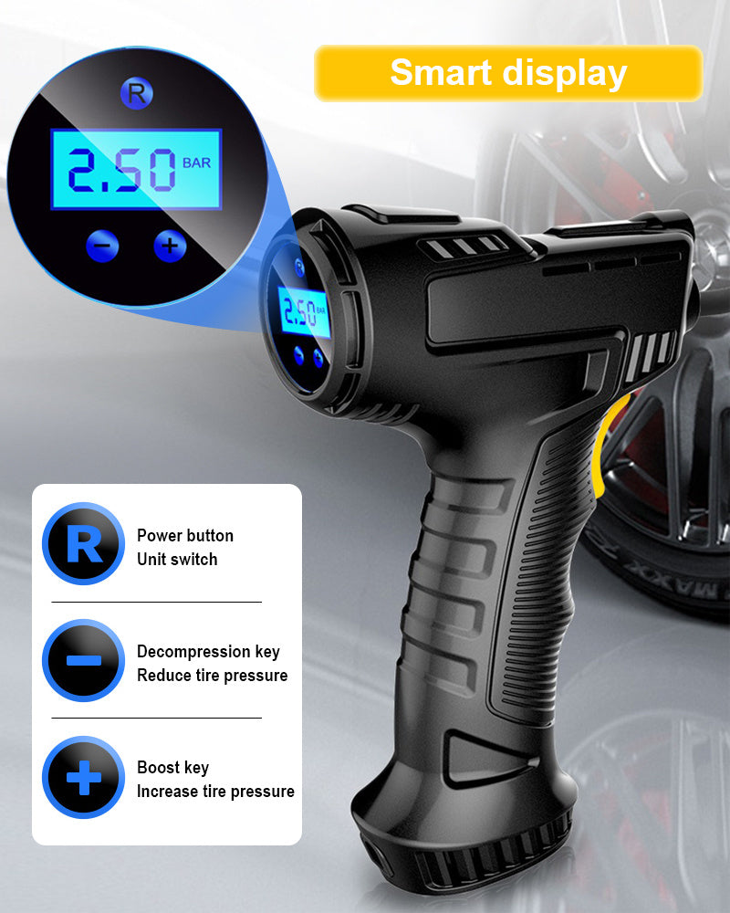 Wireless Car Air Pump Compressor Automatic 120W Mini Rechargeable Portable Cordless Tire Inflator Equipment Digital Display Pump For Machine