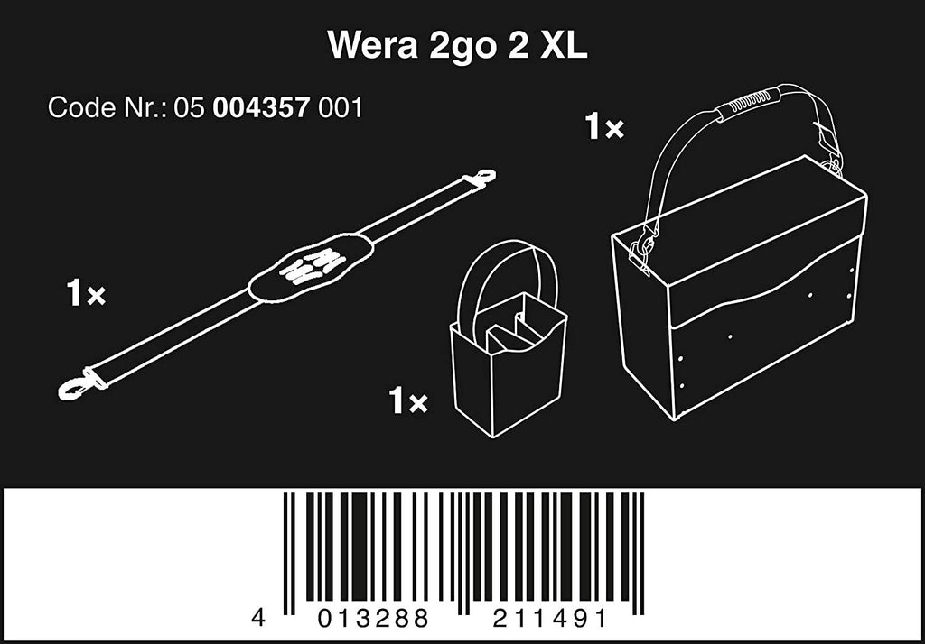W05004357001 Tool Container, Black, 2go 2 XL (W2go 2 XL)