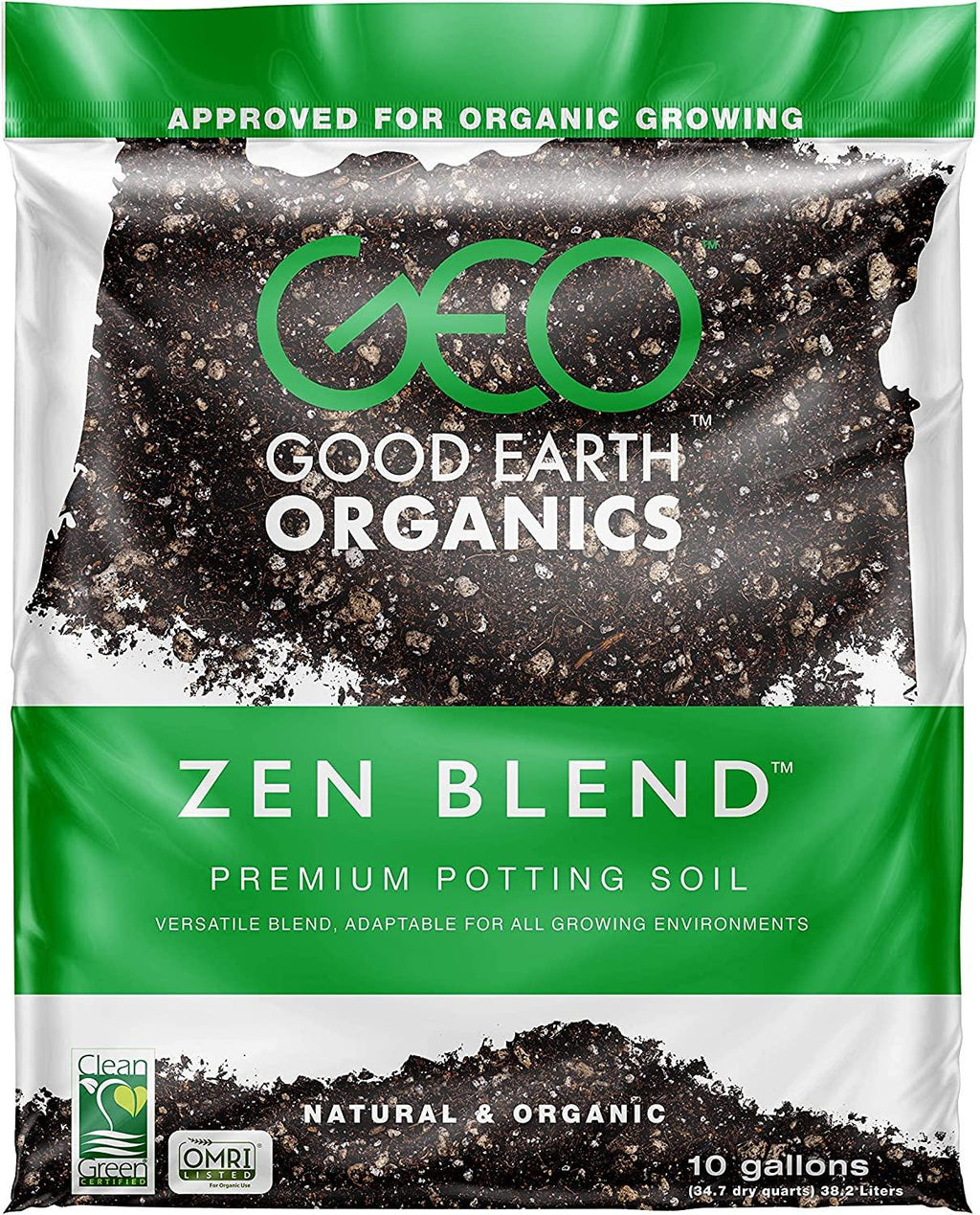 (10 Gallon) The Good Earth Organics, Zen Blend Premium Potting Soil, Organic All Purpose Seed Starter Soil for Leafy Greens, Tomatoes & Other Seedlings, Seeds and Starts