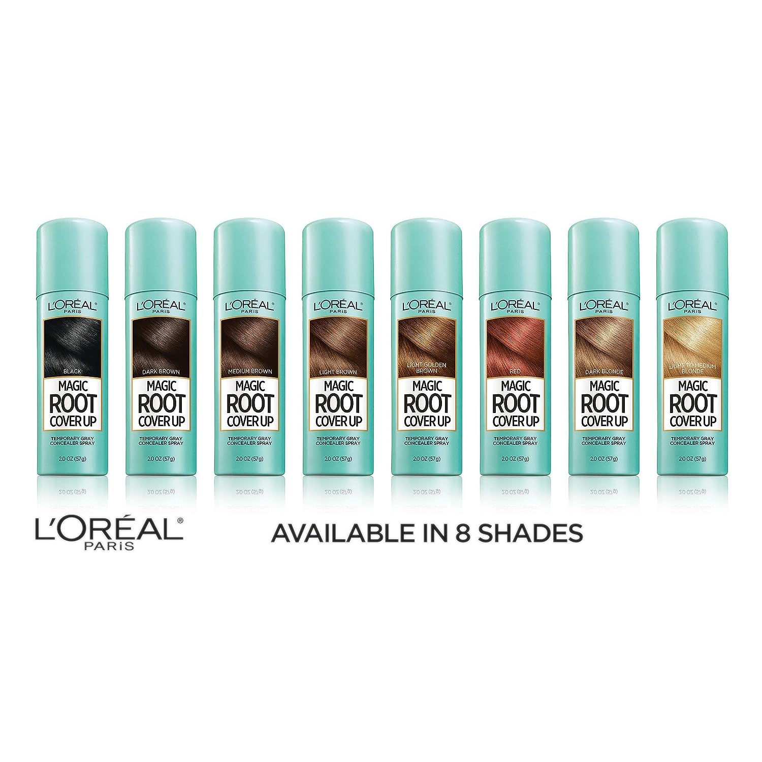 L'Oreal Paris Magic Root Cover Up Gray Concealer Spray Light Brown 2 oz.(Packaging May Vary)