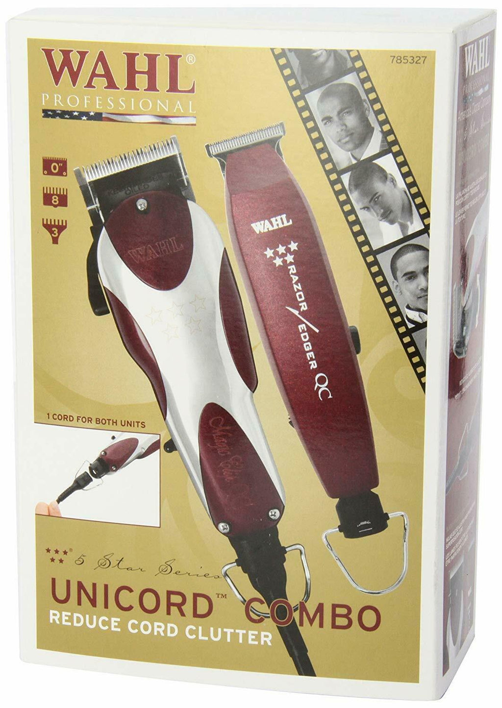 Wahl Professional Barber Machine Hair Cutting Kit Clipper Haircut Trimmer Set