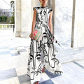 Fashion art print jumpsuit