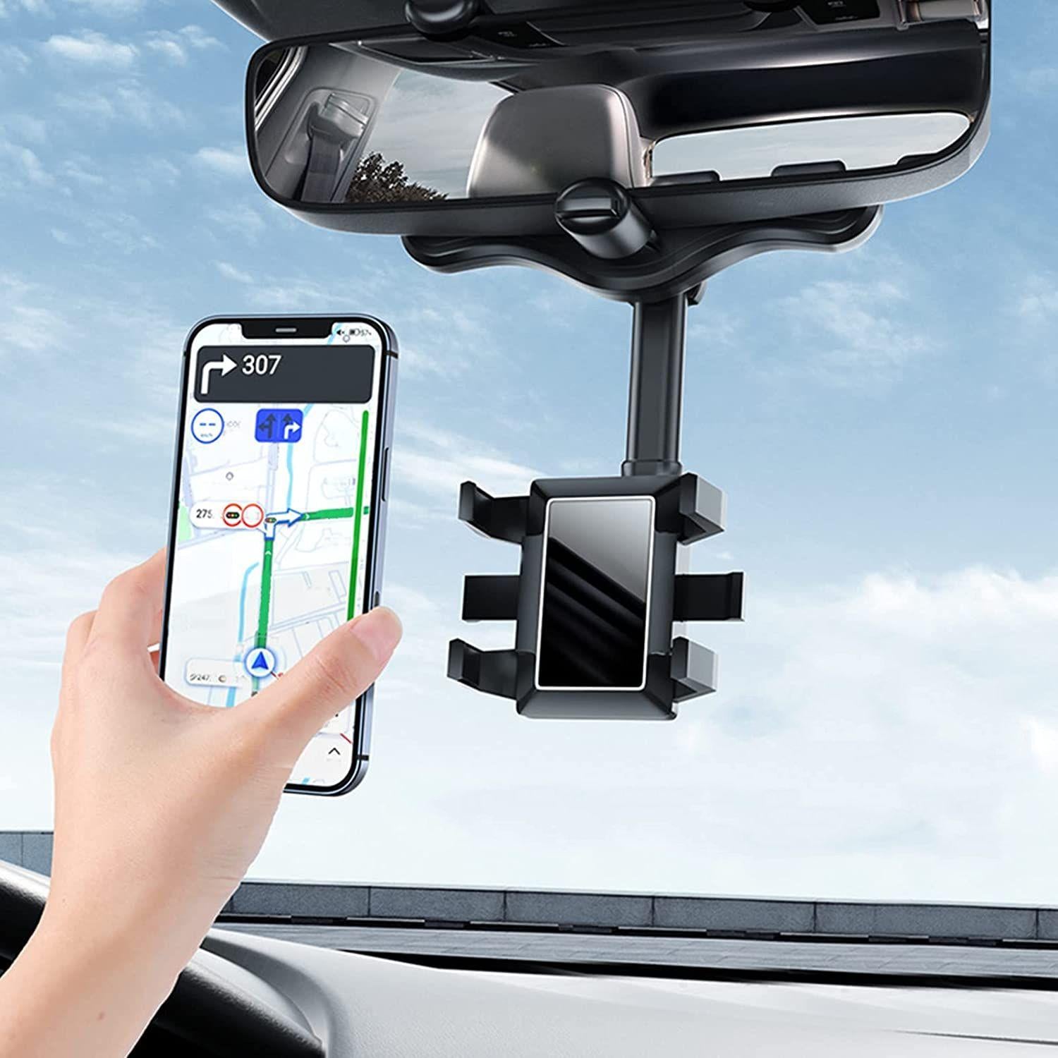 Universal Car Rearview Mirror Hands  Phone Holder