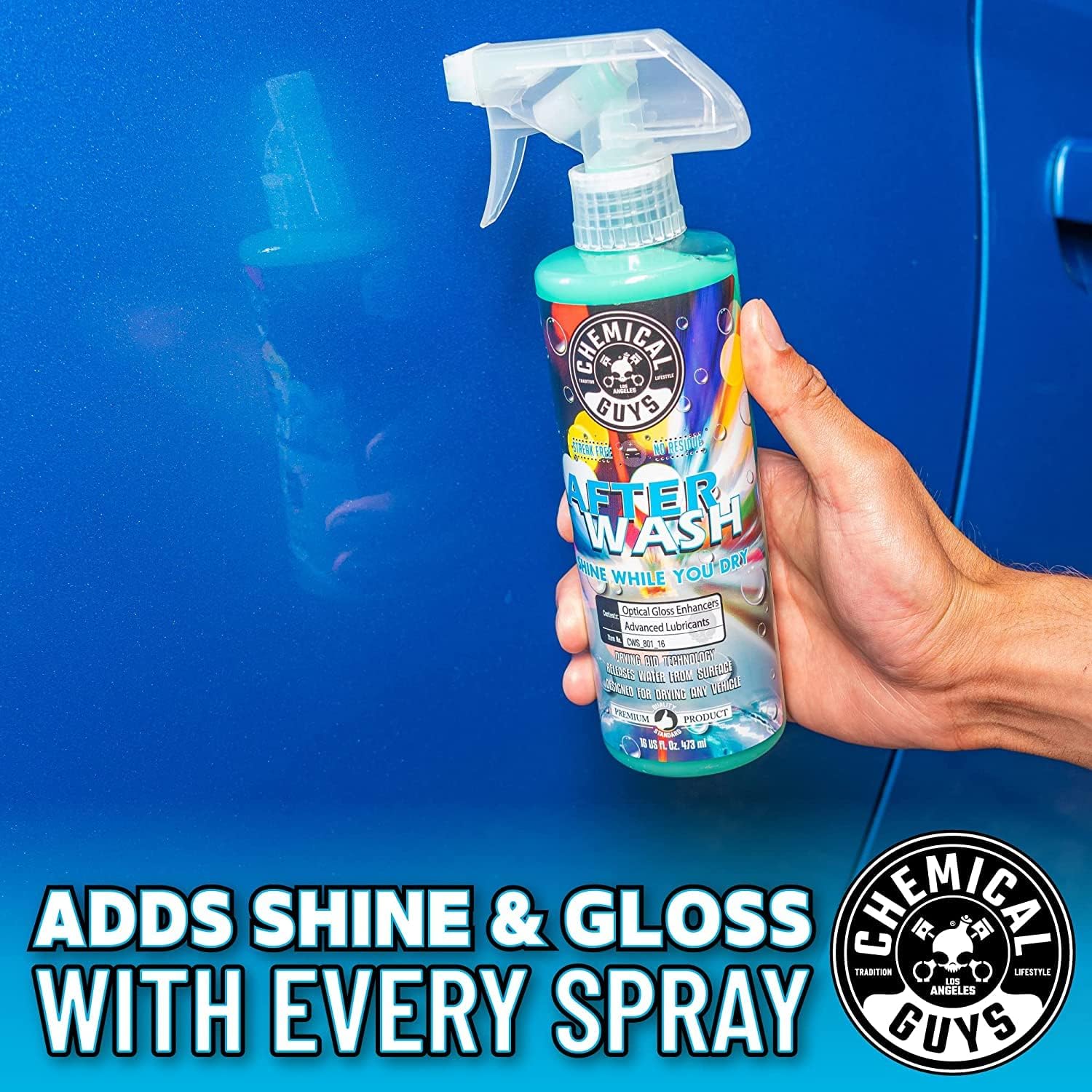 Chemical Guys CWS_402_64A Car Wash, Dry &amp; Shine Bundle - Mr. Pink Foaming Car Wash Soap, 64 oz (Half Gallon) + After Wash Gloss Boosting Drying Aid (16 oz) (2 Items) Works on Cars, Trucks, SUVs