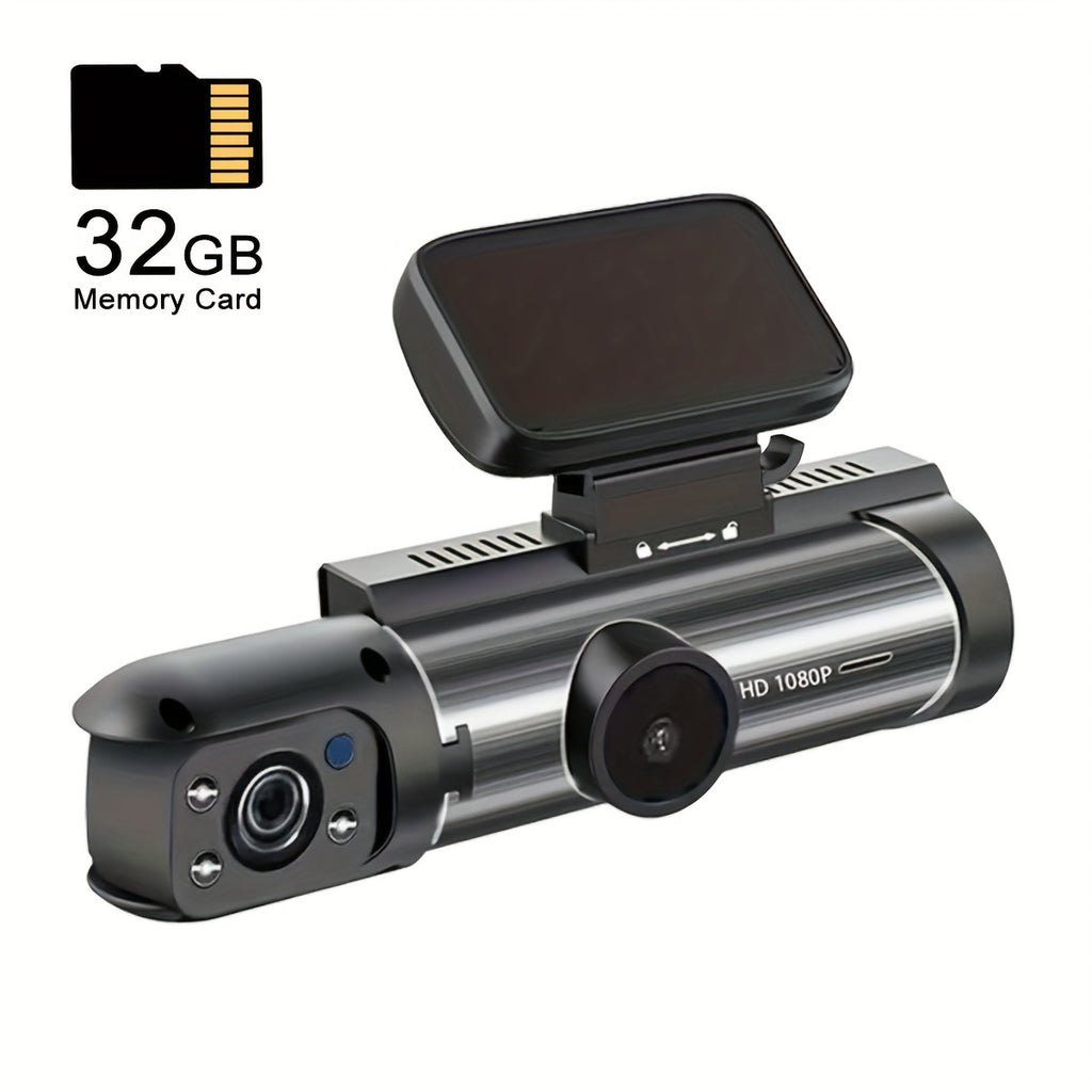 1080P Dual Camera,Dash Cam For Cars,Front And Inside,car Camera With IR Night Vision,Loop Recording,wide Angle Car DVR Camera With 3.16 Inch IPS Screen,dual Lens Car Dashboard Video Cam