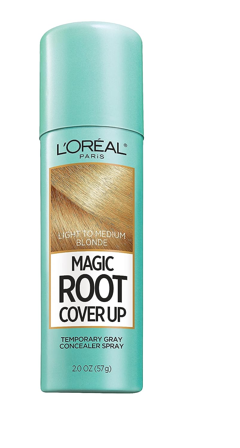 L'Oreal Paris Magic Root Cover Up Gray Concealer Spray Light to Medium Blonde 2 oz.(Packaging May Vary)