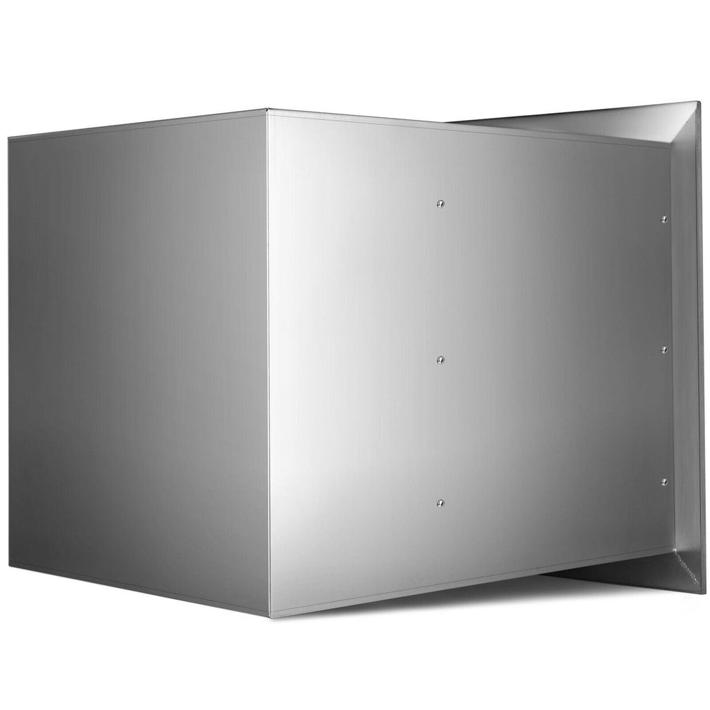 14x23x20 Inch Triple Worktable  Steel Outdoor Kitchen BBQ Access Drawer
