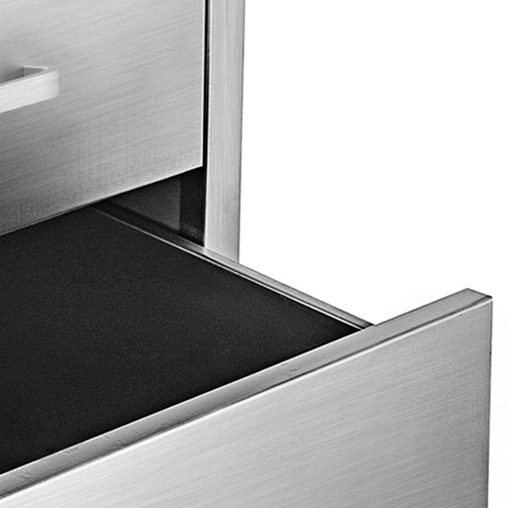 14x23x20 Inch Triple Worktable  Steel Outdoor Kitchen BBQ Access Drawer