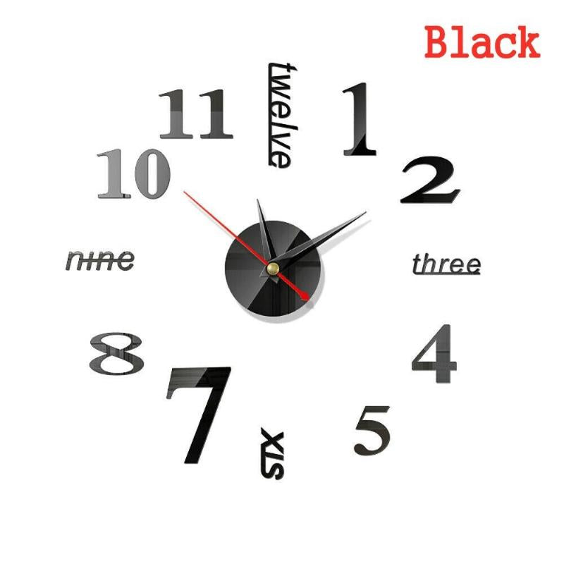 Unique 3D Mirror Wall Clock - Add a Modern Touch to Your Home Decor!