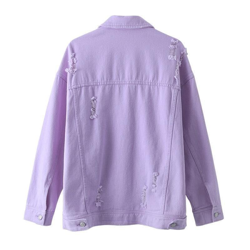 lavender denim jacket