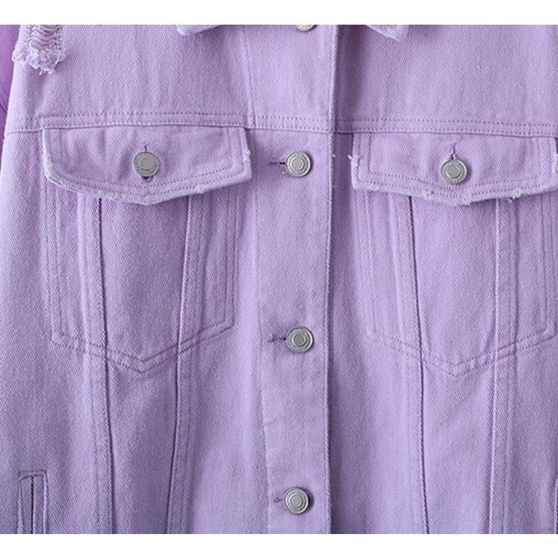 lavender denim jacket