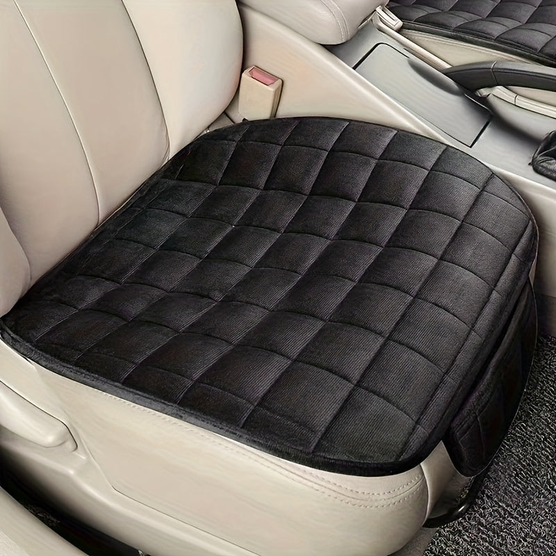 1pc Car Seat Cushion, Non-Slip Rubber Bottom With StoraPouch, Premium Comfort Memory Foam, Driver Seat Back Seat Cushion, Car Seat Pad Universal