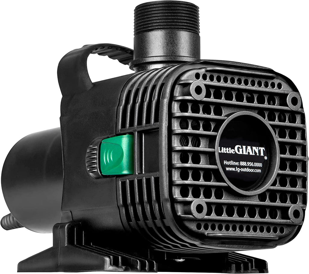Little Giant 566725 2770 GPH Wet Rotor Pump with 20-Ft. Cord for ponds up to 2700 Gallons, Black, F20-2700