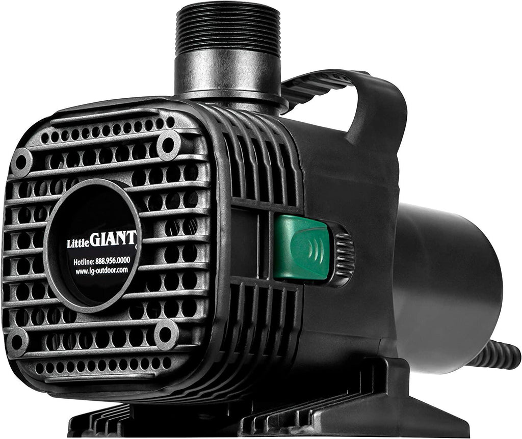 Little Giant 566725 2770 GPH Wet Rotor Pump with 20-Ft. Cord for ponds up to 2700 Gallons, Black, F20-2700