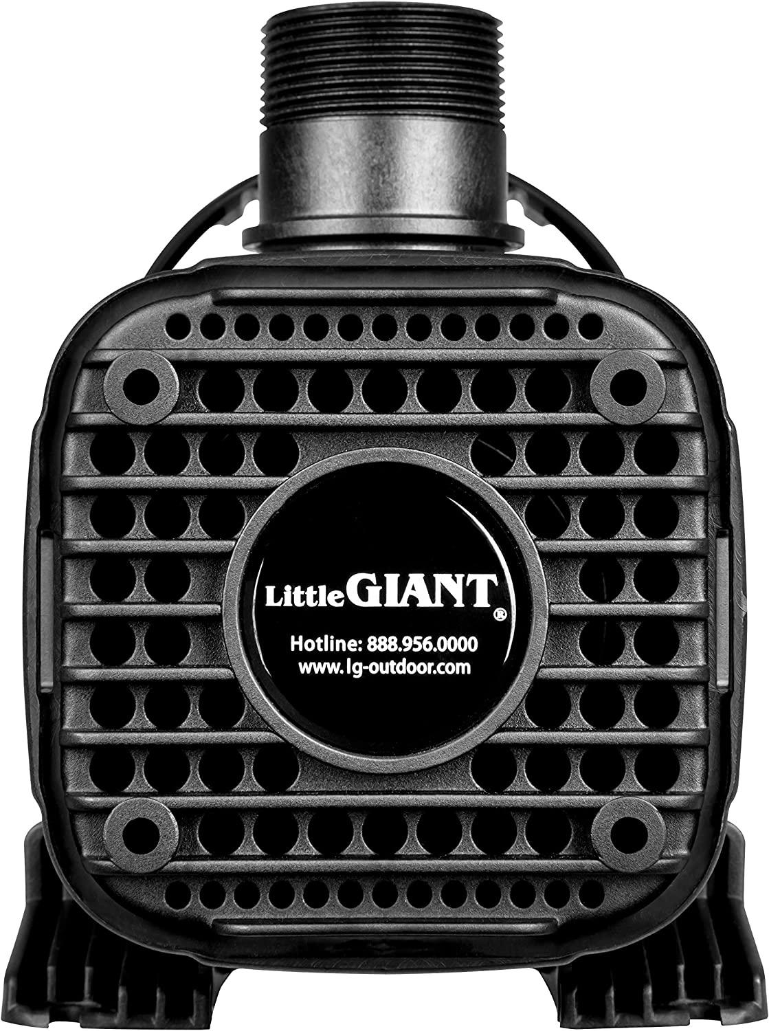 Little Giant 566725 2770 GPH Wet Rotor Pump with 20-Ft. Cord for ponds up to 2700 Gallons, Black, F20-2700