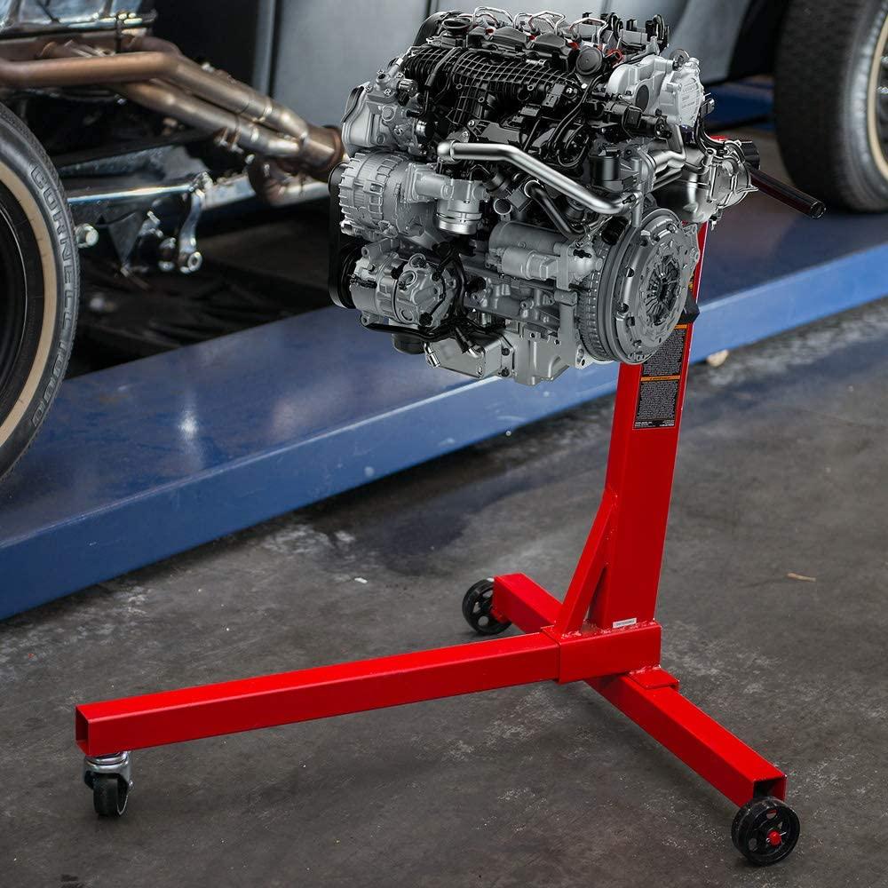 BIG RED T23401 Torin Steel Rotating Engine Stand with 360 Degree Rotating Head: 3/8 Ton (750 lb) Capacity, Red