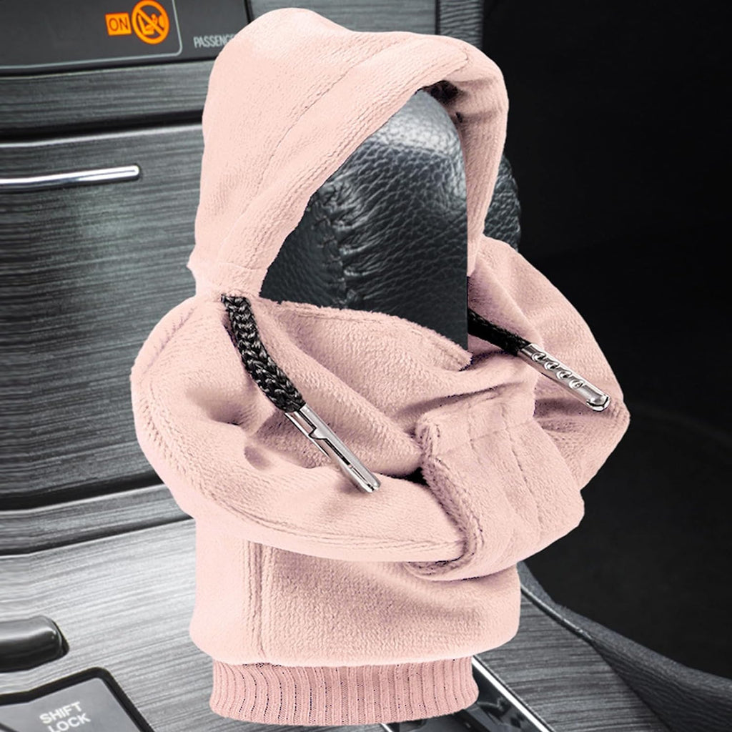 ZHSMS Gear Shift Cover, Universal Shift Knob Cover, Funny Sweater Hoodie for Gearshift, 4.7 Inch Car Shifter Stick Protector Decoration(Pink)