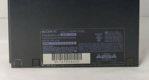 Sony PlayStation 2 PS2 Slim SCPH-77001 Console Bundle w/ 2 Controllers, 6 Games
