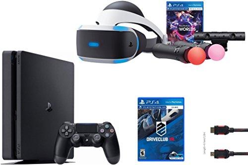 PlayStation VR Launch Bundle 3 Items:VR Launch Bundle,PlayStation 4 Slim 1TB, VR Game Disc PSVR DriveClub