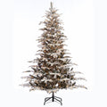 Puleo International Clear Prelit Incandescent Green Flocked Pine Christmas Tree, 6.5'
