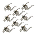 Scroll Satin Nickel Privacy Bed/Bath Door Lever (8-Pack)