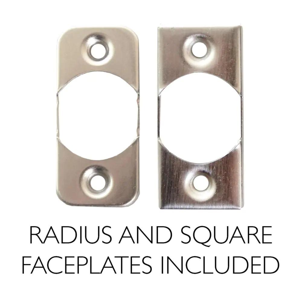 Scroll Satin Nickel Privacy Bed/Bath Door Lever (8-Pack)