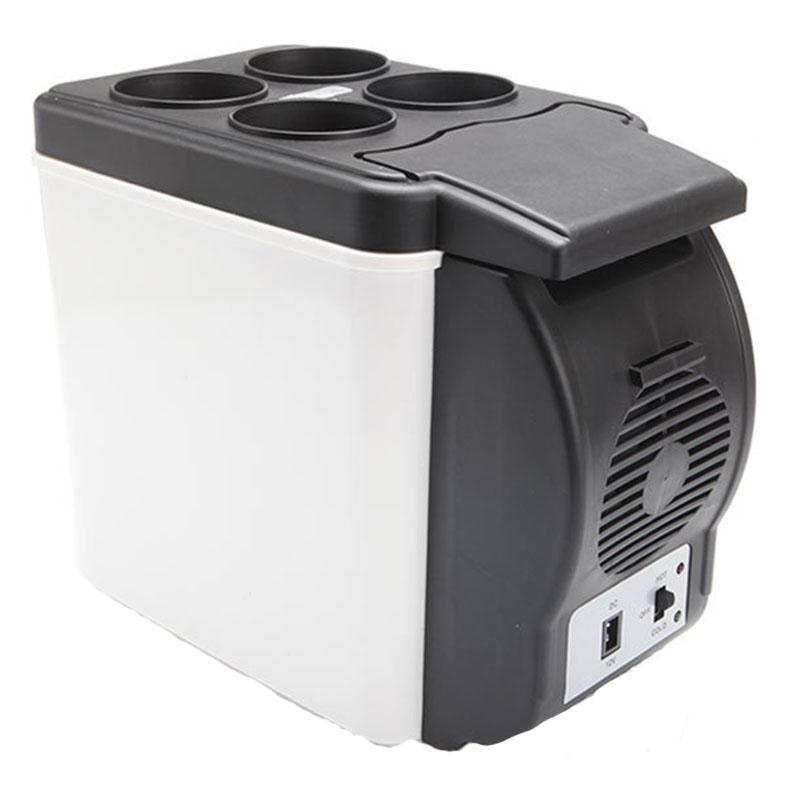 6 Liter Portable, Electronic Mini Car Refrigerator with Cup Holders