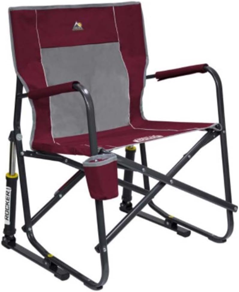 GCI Outdoor Freestyle Rocker Portable Rocking Chair &amp; Outdoor Camping Chair, Black