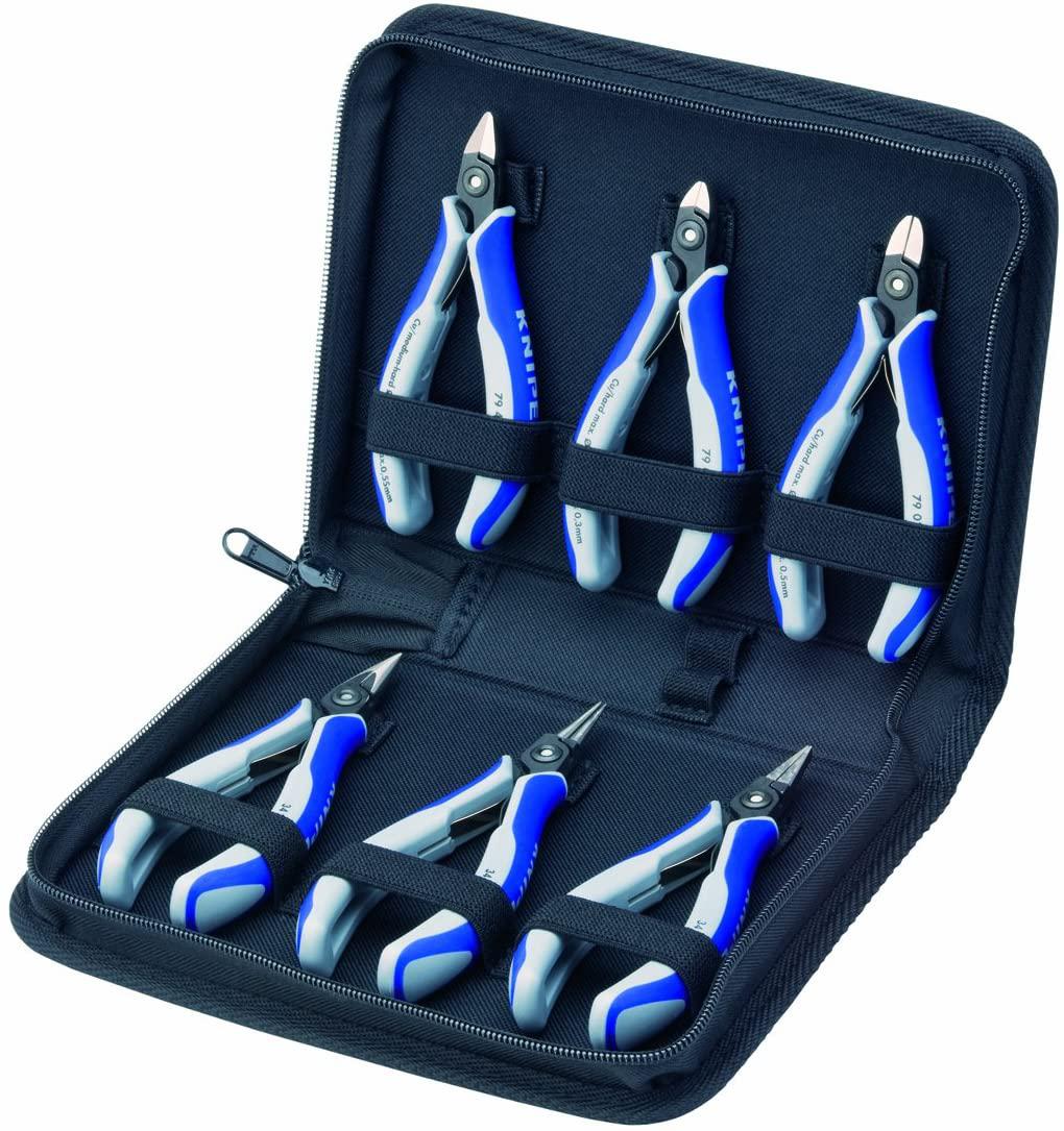 KNIPEX Tools - 6 Piece Precision Tool Set in Zipper Pouch (002016P)