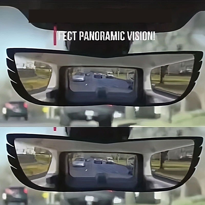 1pc Car Wide Angle Rearview Mirror Curved Interior LarField Of View Inside Mirror Blind Area Auxiliary Mirror
