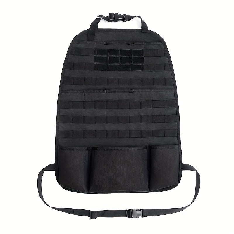 Military-Grade Car Back Seat Organizer: Tactical Accessories, Molle Pouch StoraBag, Outdoor Self-Driving Hunting Seat Cover Bag