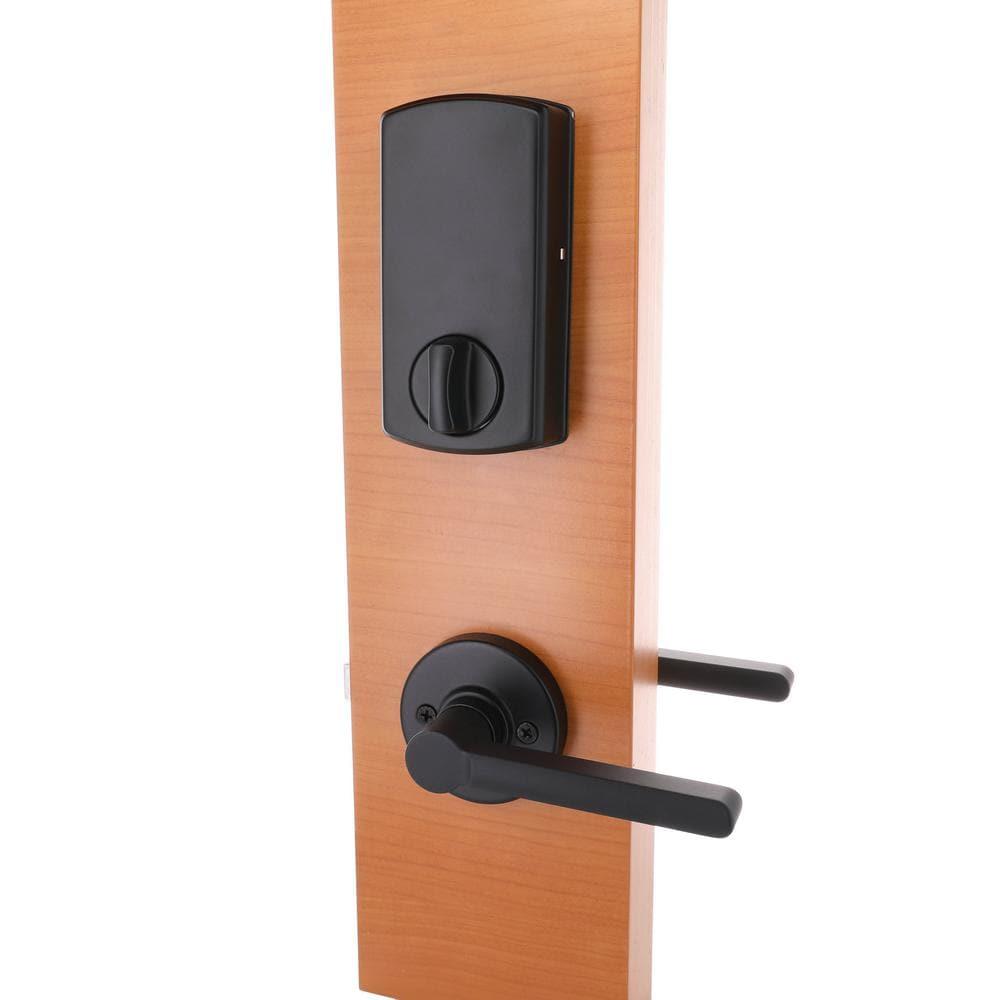 Castle Matte Black Touchpad Single Cylinder Deadbolt with TonbridLever Combo Pack