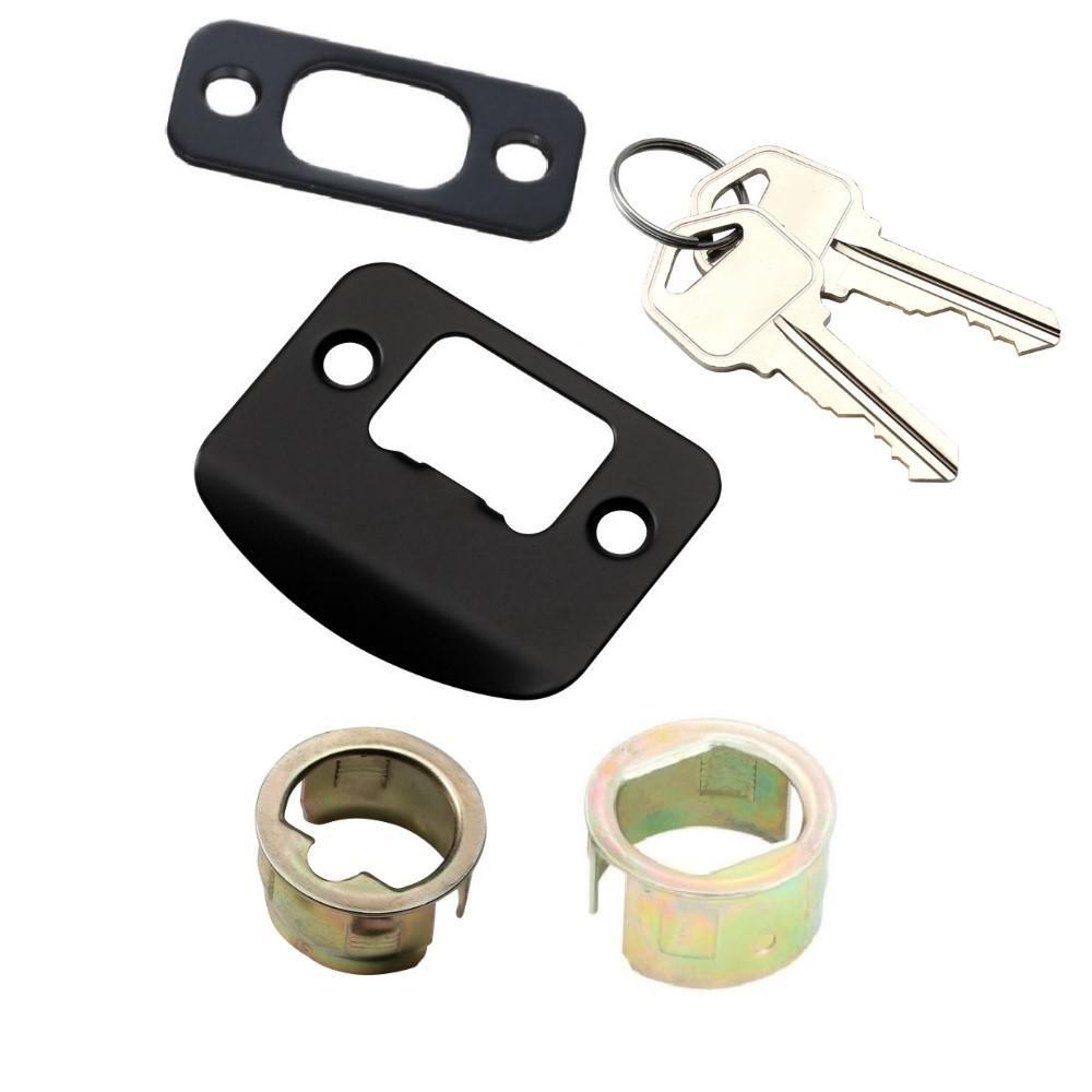 Castle Matte Black Touchpad Single Cylinder Deadbolt with TonbridLever Combo Pack
