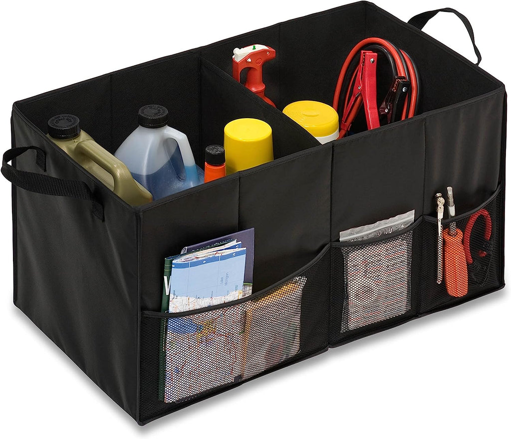 Honey-Can-Do SFT-01166 Soft Storage Chest, Black Folding Car Trunk Organizer