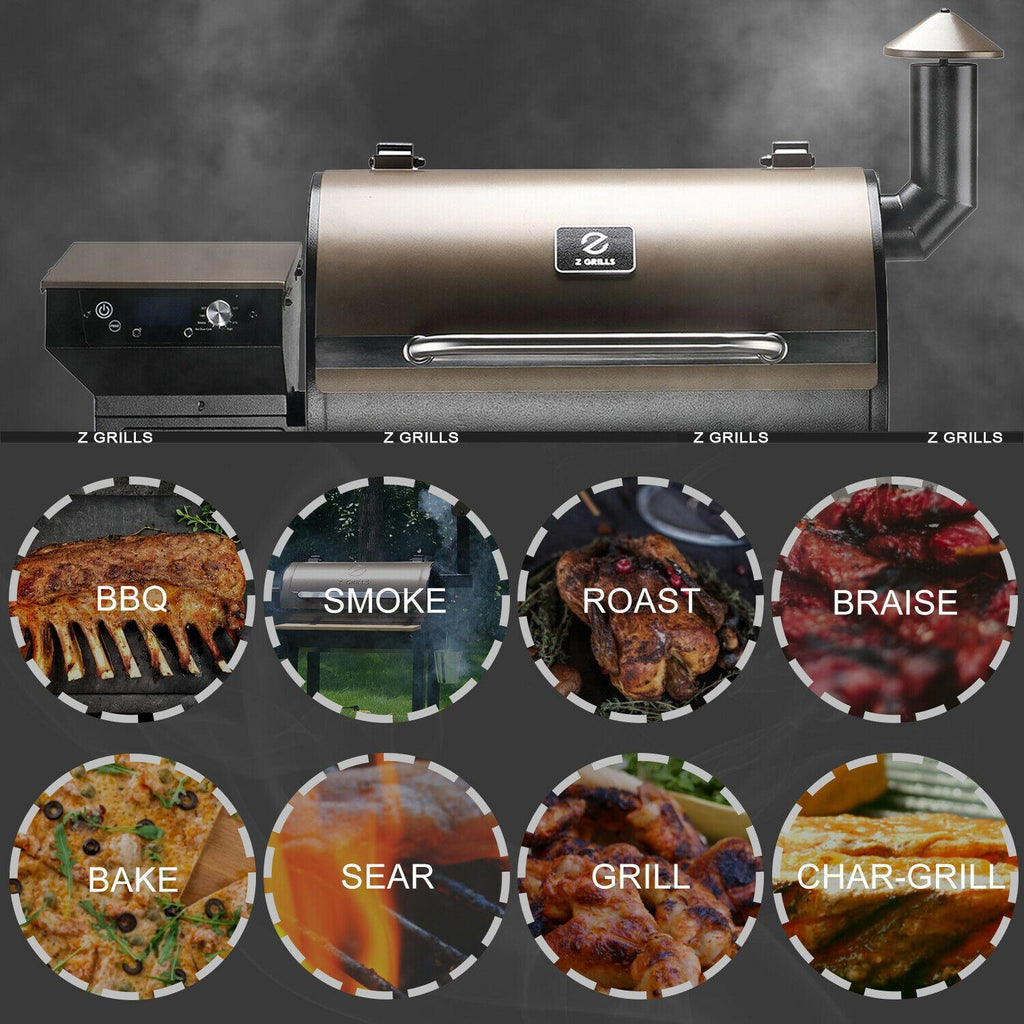ZPG-7002C Pellet Grill BBQ Smoker Digital Control 697 sq. in.