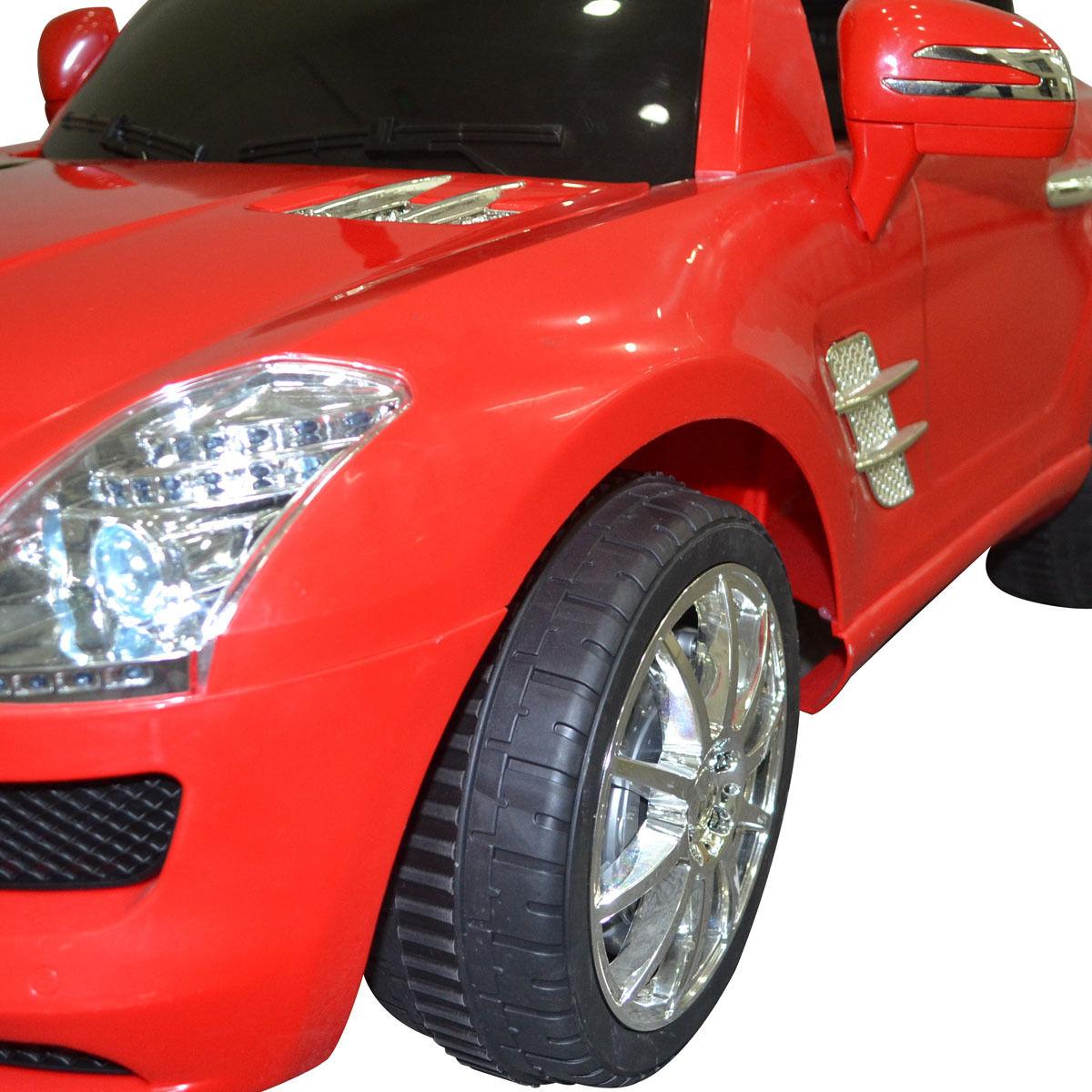 Goplus red mercedes benz sls r/c mp3 kids ride on car electric battery toy