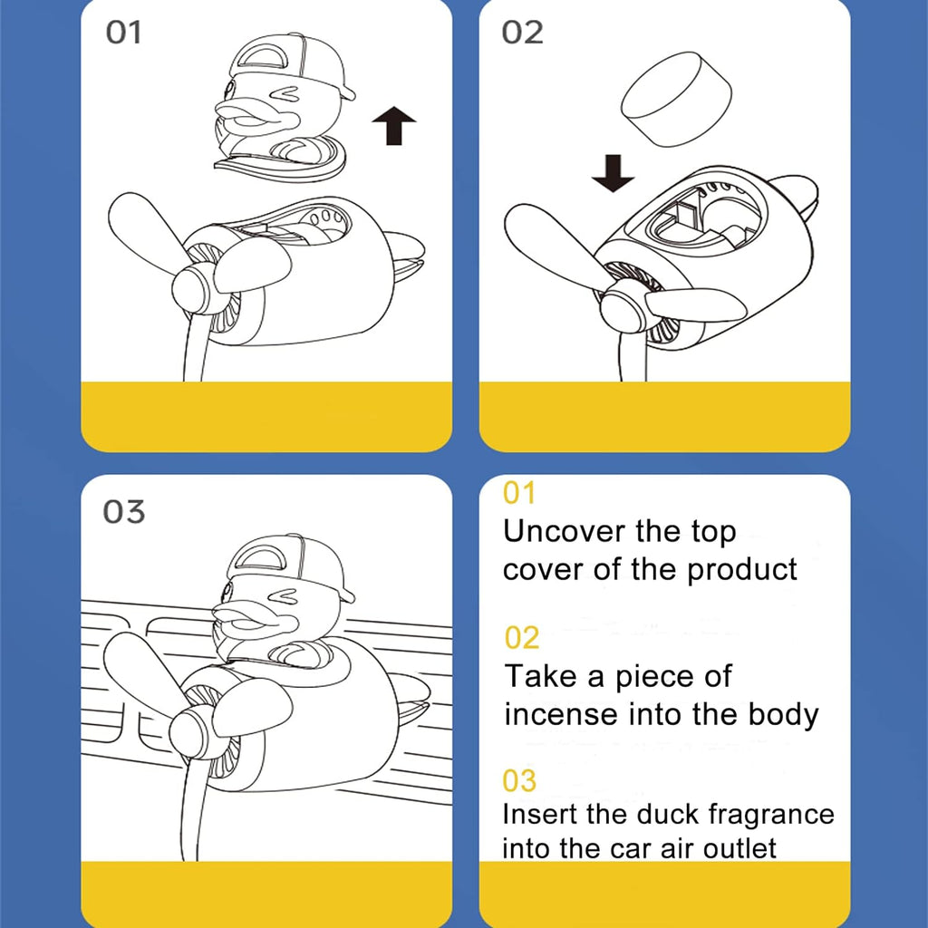 Cacacece Car Air Fresheners Duck Pilot Automotive Auto Vehicle Air Outlet Car Perfume Fragrance