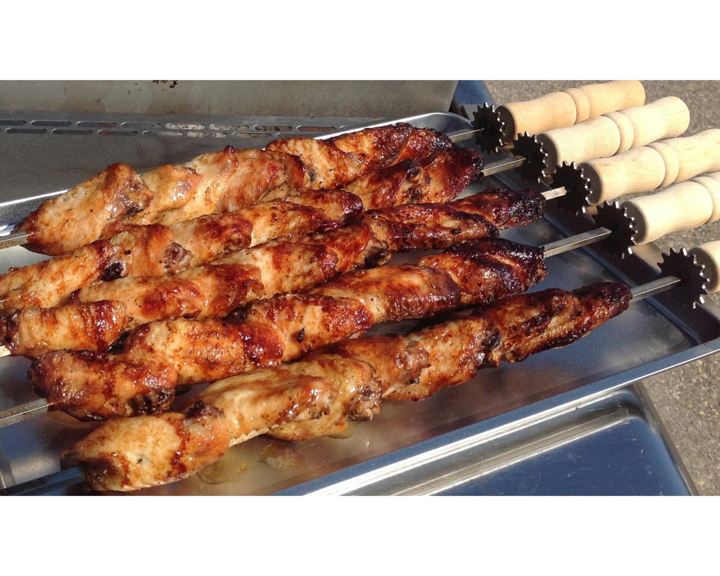 543 -Motorized kebob skewers for your existing gas / charcoal BBQ grill