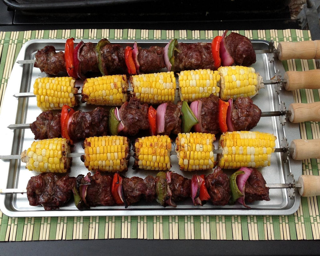 543 -Motorized kebob skewers for your existing gas / charcoal BBQ grill