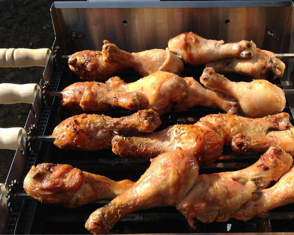 543 -Motorized kebob skewers for your existing gas / charcoal BBQ grill