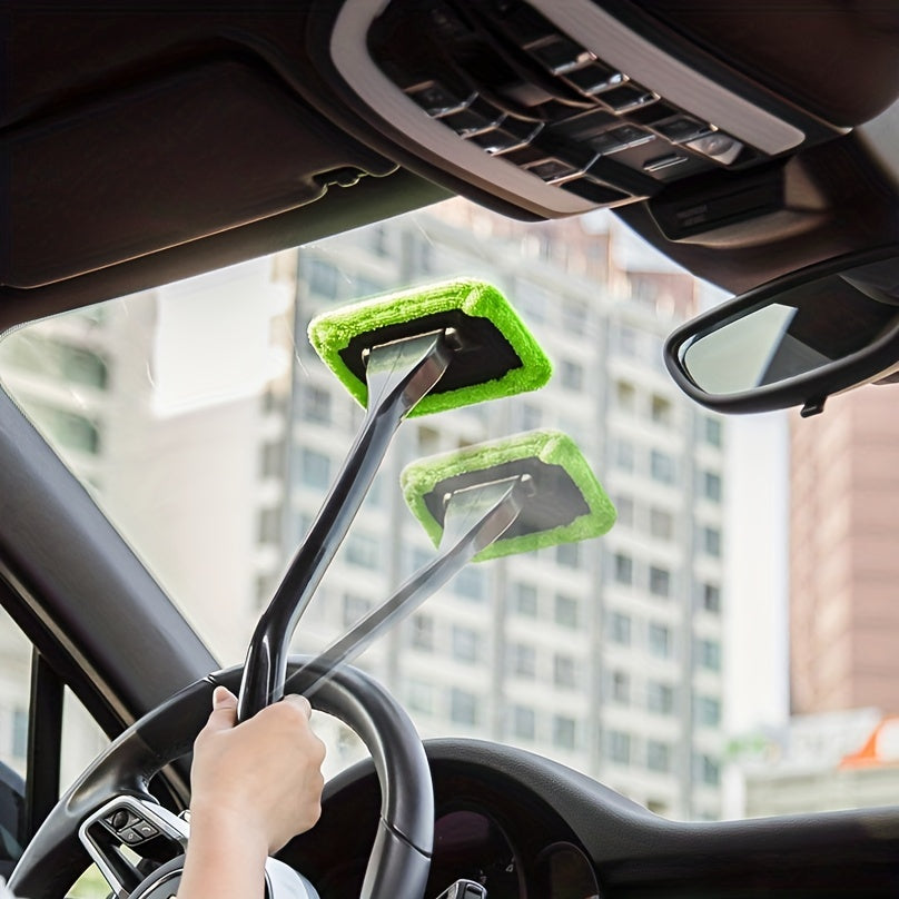 Car Glass Plastic Cleaning Brush With A Replacement Detachable Brush Head