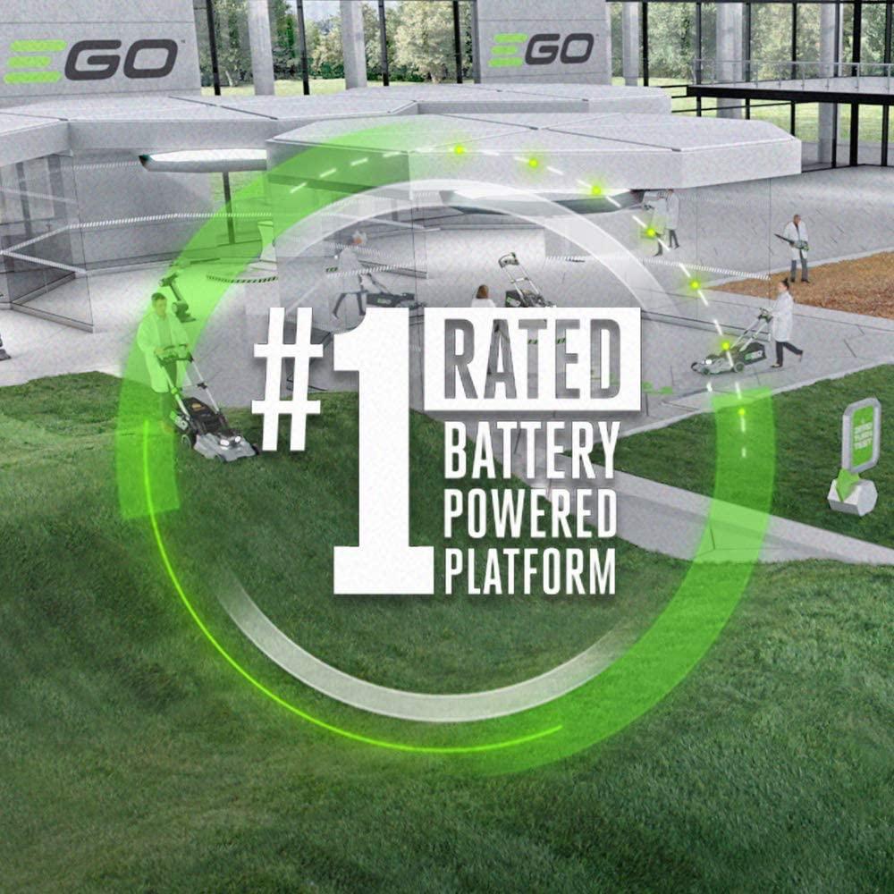 EGO Power+ LM2021 20-Inch 56-Volt Lithium-ion Cordless Battery Walk Behind Push Lawn Mower & ST1502LB 15-Inch String Trimmer & 530CFM Blower Combo Kit with 2.5Ah Battery and Charger Included, Black