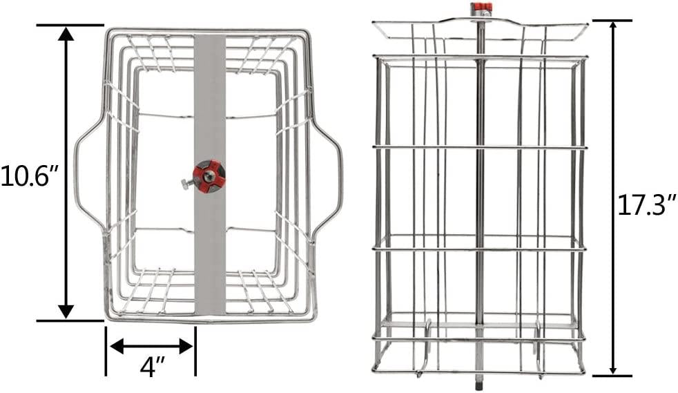 2 Frames Manual Honey Extractor Separator, Food Grade  Steel Honeycomb Spinner Drum Crank by Hand with Adjustable Height Stands, Beekeeping Pro Extraction Apiary CentrifuEquipment
