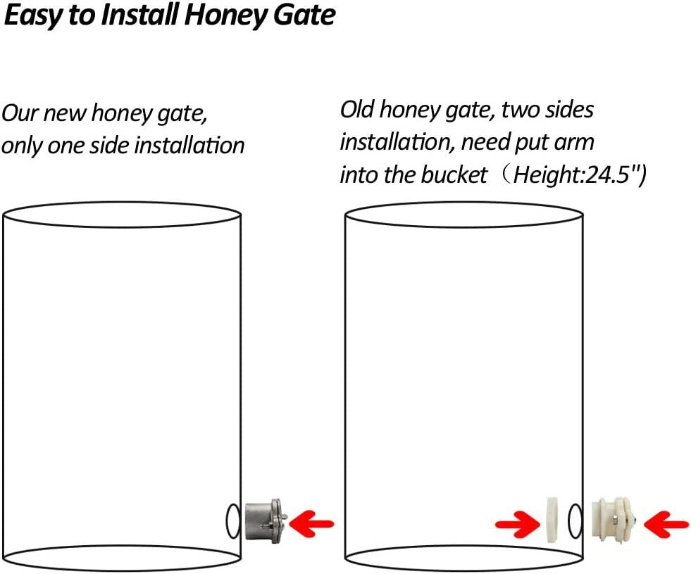 2 Frames Manual Honey Extractor Separator, Food Grade  Steel Honeycomb Spinner Drum Crank by Hand with Adjustable Height Stands, Beekeeping Pro Extraction Apiary CentrifuEquipment