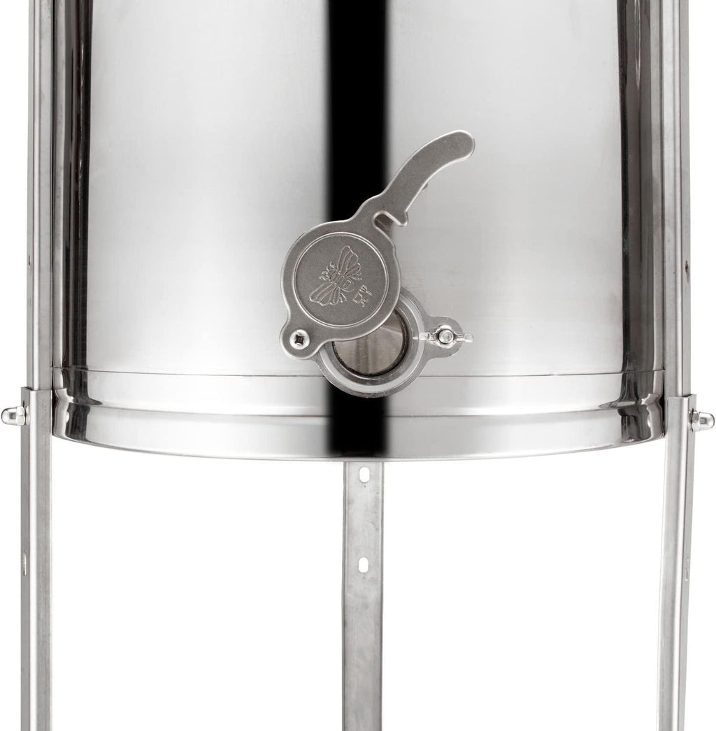 2 Frames Manual Honey Extractor Separator, Food Grade  Steel Honeycomb Spinner Drum Crank by Hand with Adjustable Height Stands, Beekeeping Pro Extraction Apiary CentrifuEquipment