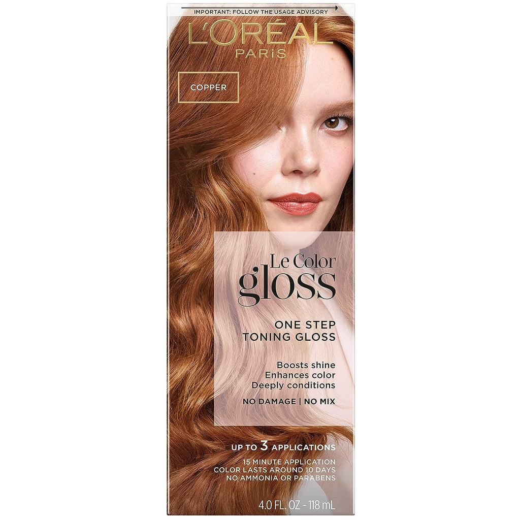 L’Oréal Paris Le Color One Step Toning Hair Gloss, Copper, 4 Ounce